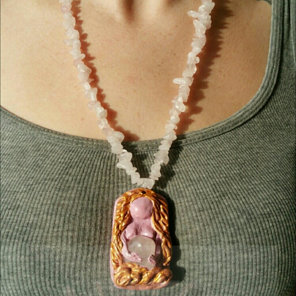Rose Quartz Clay Goddess Aphrodite